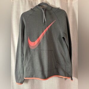 Nike Women’s Gray Hoodie with Pink Swoosh